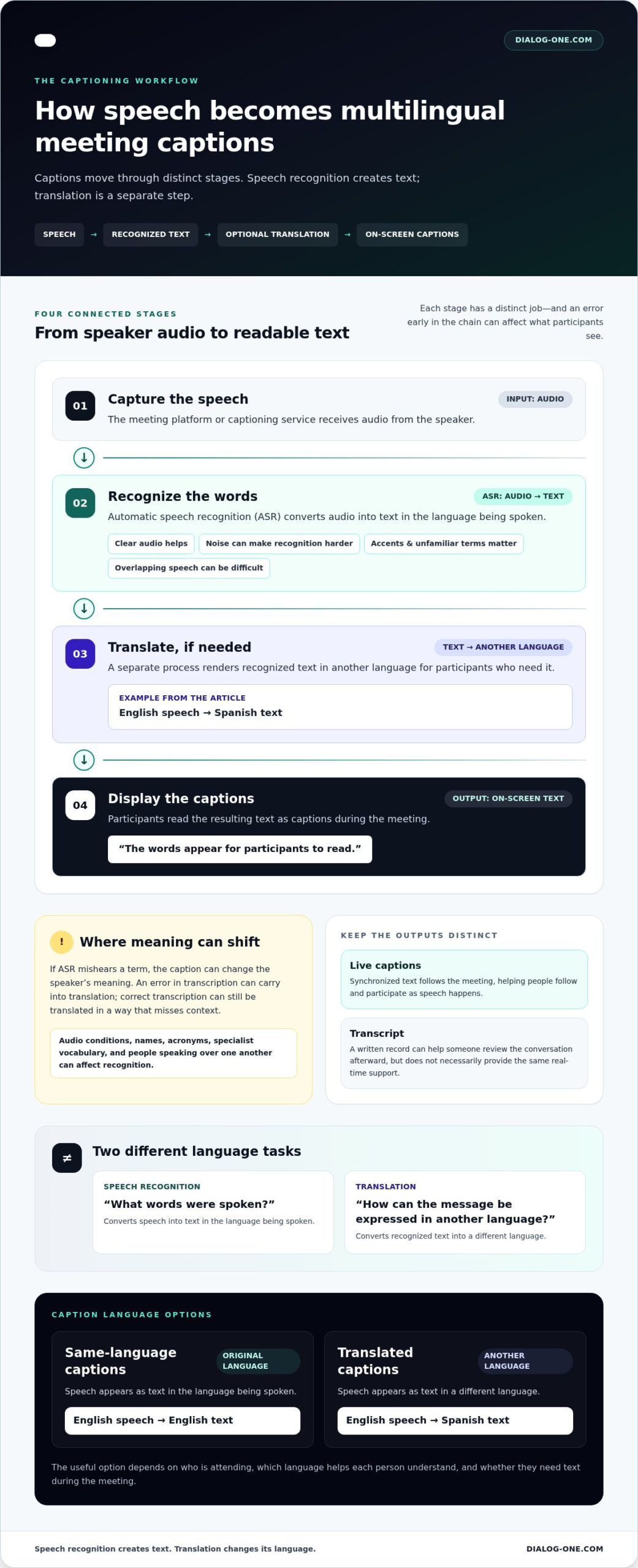 Multilingual Captions for Virtual Meetings: A Guide